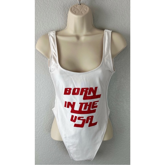 NWOT Private Party Born In The USA Swimsuit, size Small - Picture 4 of 9
